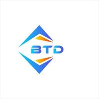 BTD abstraktes Technologie-Logo-Design auf weißem Hintergrund. btd kreatives Initialen-Brief-Logo-Konzept. vektor