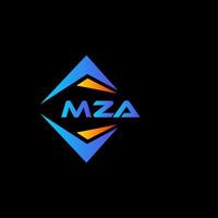 mza abstraktes Technologie-Logo-Design auf schwarzem Hintergrund. mza kreatives Initialen-Buchstaben-Logo-Konzept. vektor