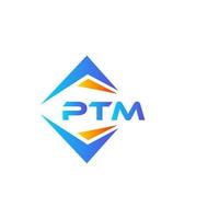 ptm abstrakt teknologi logotyp design på vit bakgrund. ptm kreativ initialer brev logotyp begrepp. vektor