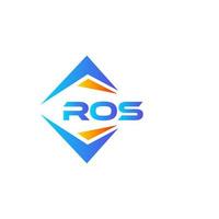 Ros abstraktes Technologie-Logo-Design auf weißem Hintergrund. ros kreative Initialen schreiben Logo-Konzept. vektor