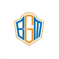 bgm abstraktes Monogramm-Schild-Logo-Design auf weißem Hintergrund. bgm kreatives Initialen-Buchstaben-Logo. vektor