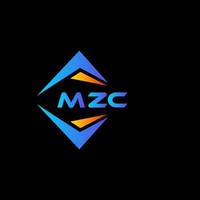 mzc abstraktes Technologie-Logo-Design auf schwarzem Hintergrund. mzc kreative Initialen schreiben Logo-Konzept. vektor