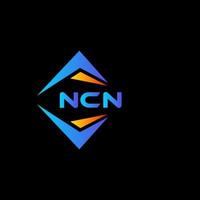 ncn abstrakt teknologi logotyp design på svart bakgrund. ncn kreativ initialer brev logotyp begrepp. vektor