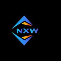 nxw abstraktes Technologie-Logo-Design auf schwarzem Hintergrund. nxw kreatives Initialen-Buchstaben-Logo-Konzept. vektor