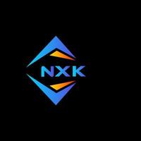 nxk abstraktes Technologie-Logo-Design auf schwarzem Hintergrund. nxk kreatives Initialen-Buchstaben-Logo-Konzept. vektor