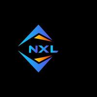 nxl abstraktes Technologie-Logo-Design auf schwarzem Hintergrund. nxl kreatives Initialen-Buchstaben-Logo-Konzept. vektor