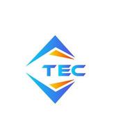 Tec abstraktes Technologie-Logo-Design auf weißem Hintergrund. tec kreative Initialen schreiben Logo-Konzept. vektor