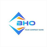 Bho abstraktes Technologie-Logo-Design auf weißem Hintergrund. bho kreative Initialen schreiben Logo-Konzept. vektor