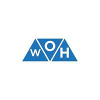 owh abstraktes Anfangslogodesign auf weißem Hintergrund. owh kreative Initialen schreiben Logo-Konzept. vektor