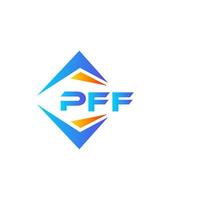 pff abstraktes Technologie-Logo-Design auf weißem Hintergrund. pff kreative Initialen schreiben Logo-Konzept. vektor