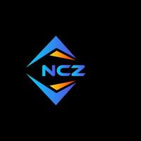 ncz abstraktes Technologie-Logo-Design auf schwarzem Hintergrund. ncz kreative Initialen schreiben Logo-Konzept. vektor