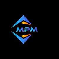 mpm abstraktes Technologie-Logo-Design auf schwarzem Hintergrund. mpm kreative Initialen schreiben Logo-Konzept. vektor