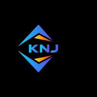 knj abstraktes Technologie-Logo-Design auf schwarzem Hintergrund. knj kreative Initialen schreiben Logo-Konzept. vektor