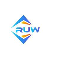 RUW abstrakt teknologi logotyp design på vit bakgrund. RUW kreativ initialer brev logotyp begrepp. vektor