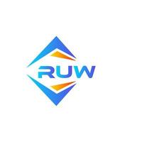 Ruw abstraktes Technologie-Logo-Design auf weißem Hintergrund. ruw kreative Initialen schreiben Logo-Konzept. vektor