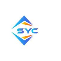 syc abstraktes Technologie-Logo-Design auf weißem Hintergrund. syc kreative Initialen schreiben Logo-Konzept. vektor