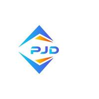 pjd abstraktes Technologie-Logo-Design auf weißem Hintergrund. pjd kreative Initialen schreiben Logo-Konzept. vektor