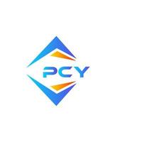 pcy abstraktes Technologie-Logo-Design auf weißem Hintergrund. pcy kreative Initialen schreiben Logo-Konzept. vektor