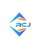 RCJ-abstraktes Technologie-Logo-Design auf weißem Hintergrund. rcj kreative Initialen schreiben Logo-Konzept. vektor
