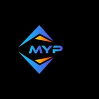 myp abstrakt teknologi logotyp design på svart bakgrund. myp kreativ initialer brev logotyp begrepp. vektor