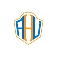 ahv abstrakt monogram skydda logotyp design på vit bakgrund. ahv kreativ initialer brev logotyp. vektor