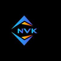 nvk abstraktes Technologie-Logo-Design auf schwarzem Hintergrund. nvk kreative Initialen schreiben Logo-Konzept. vektor