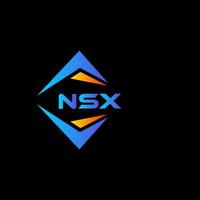 nsx abstraktes Technologie-Logo-Design auf schwarzem Hintergrund. nsx kreatives Initialen-Buchstaben-Logo-Konzept. vektor