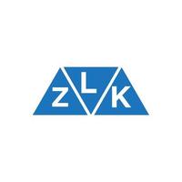 lzk abstraktes Anfangslogodesign auf weißem Hintergrund. lzk kreative Initialen schreiben Logo-Konzept. vektor