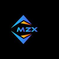 mzx abstraktes Technologie-Logo-Design auf schwarzem Hintergrund. mzx kreatives Initialen-Buchstaben-Logo-Konzept. vektor