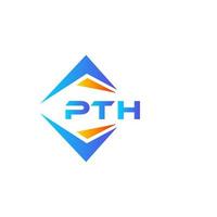 pth abstraktes Technologie-Logo-Design auf weißem Hintergrund. pth kreatives Initialen-Buchstaben-Logo-Konzept. vektor