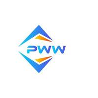 pww abstraktes Technologie-Logo-Design auf weißem Hintergrund. pww kreative Initialen schreiben Logo-Konzept. vektor