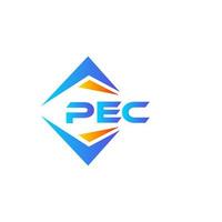 pec abstraktes Technologie-Logo-Design auf weißem Hintergrund. pec kreative Initialen schreiben Logo-Konzept. vektor