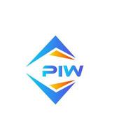 Piw-abstraktes Technologie-Logo-Design auf weißem Hintergrund. pw kreative Initialen schreiben Logo-Konzept. vektor