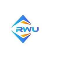 rwu abstrakt teknologi logotyp design på vit bakgrund. rwu kreativ initialer brev logotyp begrepp. vektor