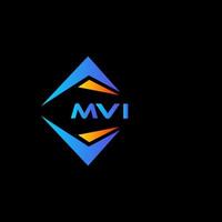 mvi abstraktes Technologie-Logo-Design auf schwarzem Hintergrund. mvi kreatives Initialen-Brief-Logo-Konzept. vektor