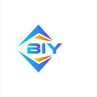 Biy abstraktes Technologie-Logo-Design auf weißem Hintergrund. biy kreatives Initialen-Buchstaben-Logo-Konzept. vektor