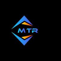 mtr abstraktes Technologie-Logo-Design auf schwarzem Hintergrund. mtr kreatives Initialen-Buchstaben-Logo-Konzept. vektor