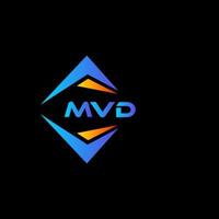 mvd abstraktes Technologie-Logo-Design auf schwarzem Hintergrund. mvd kreatives Initialen-Buchstaben-Logo-Konzept. vektor