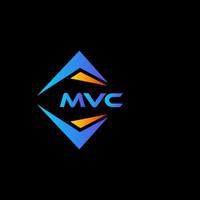 Mvc abstraktes Technologie-Logo-Design auf schwarzem Hintergrund. mvc kreative Initialen schreiben Logo-Konzept. vektor