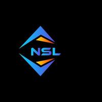 nsl abstraktes Technologie-Logo-Design auf schwarzem Hintergrund. nsl kreatives Initialen-Buchstaben-Logo-Konzept. vektor