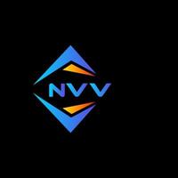 nvv abstraktes Technologie-Logo-Design auf schwarzem Hintergrund. nvv kreative Initialen schreiben Logo-Konzept. vektor