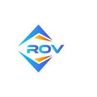 rov abstraktes Technologie-Logo-Design auf weißem Hintergrund. rov kreative Initialen schreiben Logo-Konzept. vektor