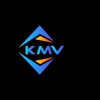 kmv abstrakt teknologi logotyp design på svart bakgrund. kmv kreativ initialer brev logotyp begrepp. vektor