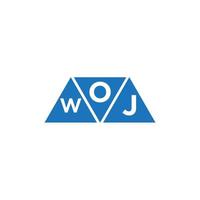 owj abstraktes Anfangslogodesign auf weißem Hintergrund. owj kreative Initialen schreiben Logo-Konzept. vektor