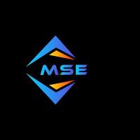 mse abstraktes Technologie-Logo-Design auf schwarzem Hintergrund. mse kreatives Initialen-Buchstaben-Logo-Konzept. vektor