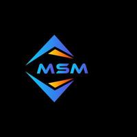msm abstrakt teknologi logotyp design på svart bakgrund. msm kreativ initialer brev logotyp begrepp. vektor