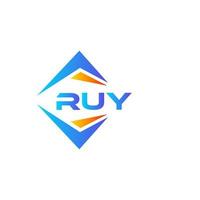 Ruy abstraktes Technologie-Logo-Design auf weißem Hintergrund. ruy kreative Initialen schreiben Logo-Konzept. vektor
