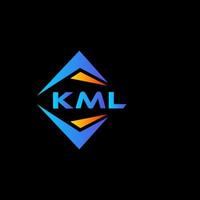 KML abstraktes Technologie-Logo-Design auf schwarzem Hintergrund. kml kreatives Initialen-Buchstaben-Logo-Konzept. vektor