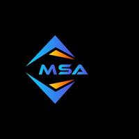 msa abstraktes Technologie-Logo-Design auf schwarzem Hintergrund. msa kreatives Initialen-Buchstaben-Logo-Konzept. vektor