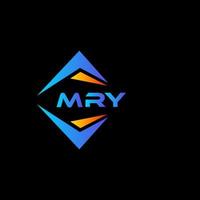mry abstraktes Technologie-Logo-Design auf schwarzem Hintergrund. mry kreative Initialen schreiben Logo-Konzept. vektor